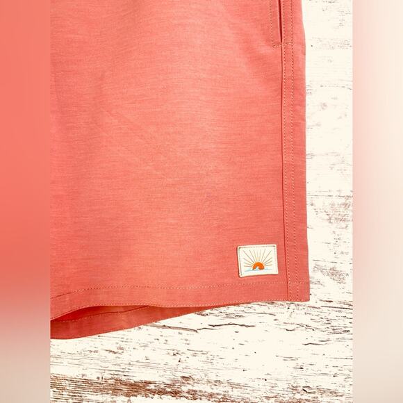 Faherty Toro Stripe Board Shorts in Venice Red sz 36 unlined - Picture 6 of 10